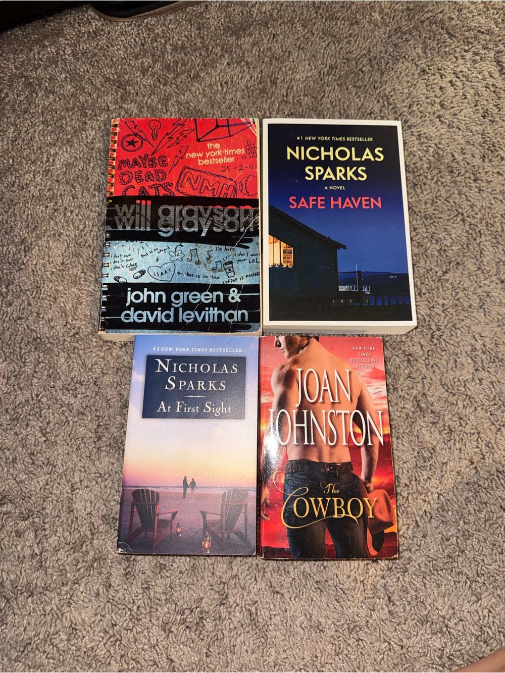Set of 4 Paperback Romance & Young Adult Books